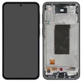 Samsung Galaxy A37 5G näyttö (tummanharmaa) (kehyksellä) (alkuperäinen)