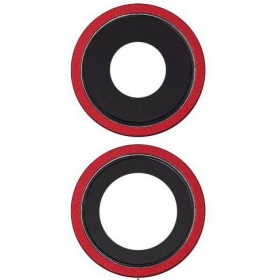 Apple iPhone 11 kameran linssi (2kpl) (punainen) (kehyksellä)