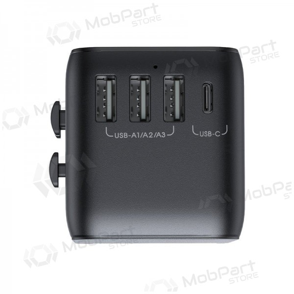 Yleinen kelioninis laturi Joyroom JR-TCW01 3xUSB-A/USB-C musta