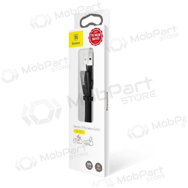USB kaapeli Baseus lightning 0.23m (2A) (musta)
