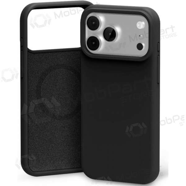 Apple iPhone 17 Pro Max, 18 Pro Max kotelo Mercury - Pure Magsafe Silicon Case (musta)