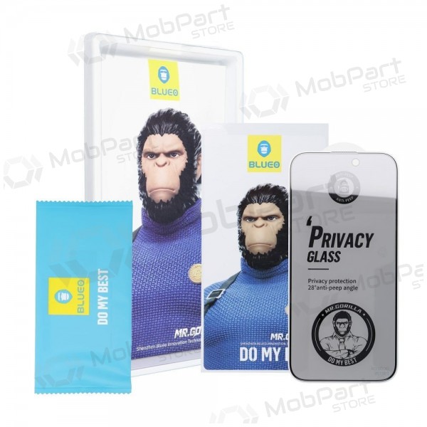 Samsung Galaxy S25 panssarilasi - 5D Mr. Monkey Glass (Strong Privacy)