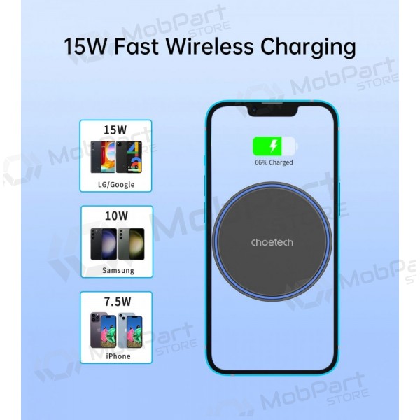 Automobilinis laikiklis-laturi Choetech T205-F MagSafe 15W musta