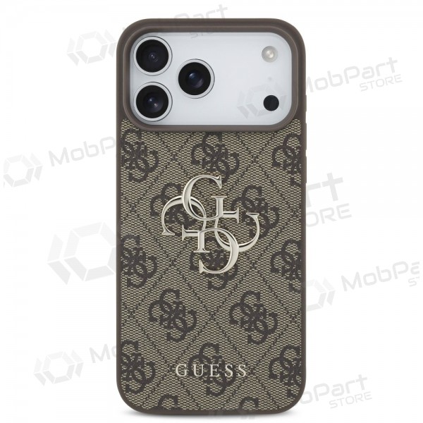 Apple iPhone 17 Pro Max kotelo - Guess PU 4G Metal Logo (ruskea)