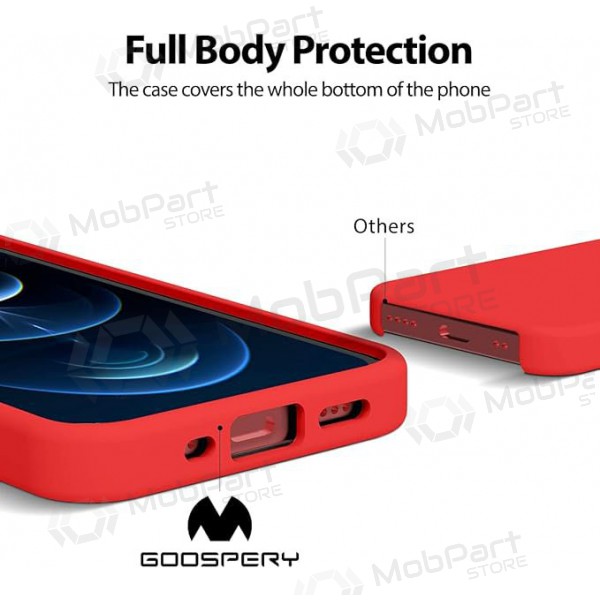 Apple iPhone 11 Pro Max kotelo Mercury -Silicone Case- (punainen)