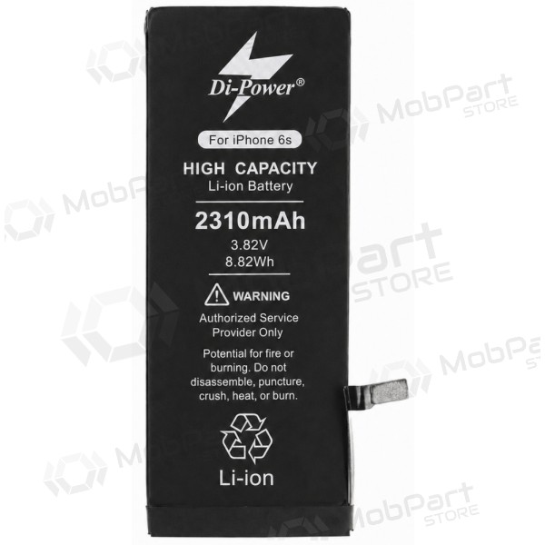 Apple iPhone 6s akku, Di-Power 2310 mAh (suurempi kapasiteetti)
