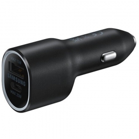 Laturi automobilinis alkuperäinen Samsung EP-L4020NBEGEU 1xType-C 1xUSB-A musta pakkauksessa 40W