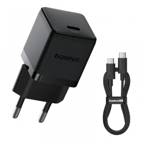 Laturi Baseus Palm 20W USB-C + USB-C to USB-C cable 1.0m musta P10111602113-01
