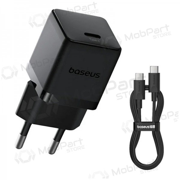 Laturi Baseus Palm 20W USB-C + USB-C to USB-C cable 1.0m musta P10111602113-01