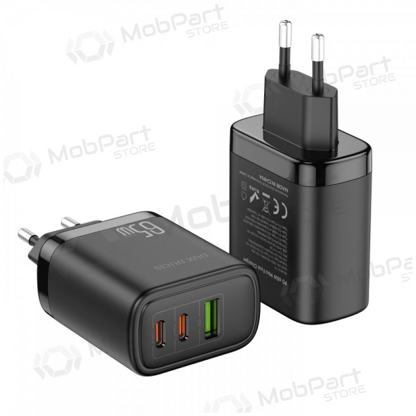 Laturi Dux Ducis C110 2xPD + Quick Charge 3.0 (musta)