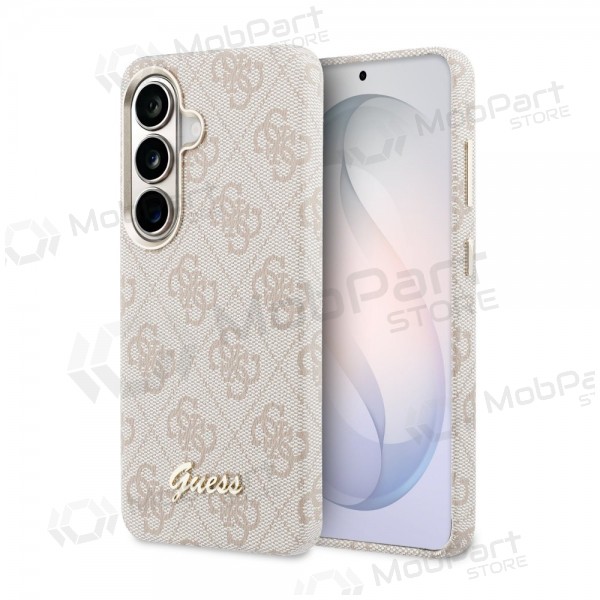 Samsung Galaxy S26 kotelo - Guess PU 4G Script Metal Logo Magnetic (vaaleanpunainen)