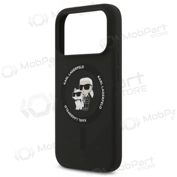Apple iPhone 17 Pro kotelo -Karl Lagerfeld Liquid Silicone Karl and Choupette MagSafe- (musta)