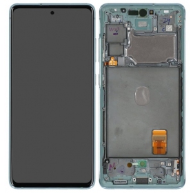 Ekranas Samsung G780/G781 S20 FE su lietimui jautriu stikliuku ja rėmeliu Cloud Mint Oled (real size)