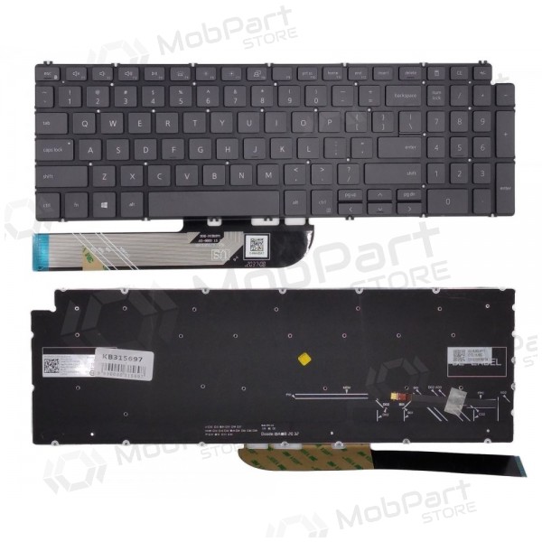 Näppäimistö DELL Inspiron 5584, 5590, 5593, 5594, 5598 su pašvietimu Näppäimistö DELL Inspiron 5584, 5590, 5593, 5594, 5598 su pašvietimu