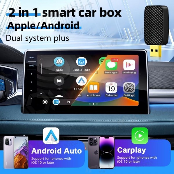 Langaton CarPlay/Android Auto sovitin Reach U4 musta