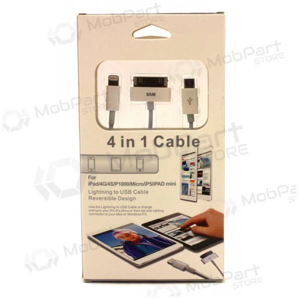 USB lataussovitin 4in1 (microUSB-TAB-5G)