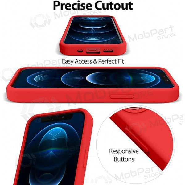 Apple iPhone 11 Pro Max kotelo Mercury -Silicone Case- (punainen)