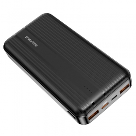 Ulkoinen paristo Power Bank Borofone BJ9A Type-C PD+Quick Charge 3.0 (3A) 20000mAh musta