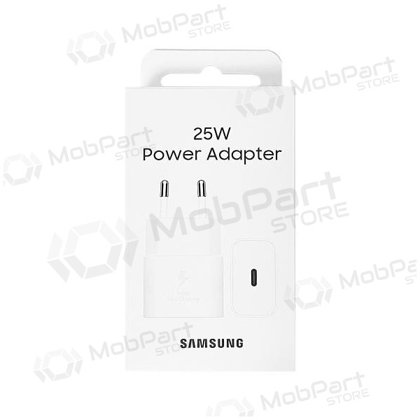 Laturi alkuperäinen Samsung EP-T2510NWEGEU 25W pakkauksessa valkoinen