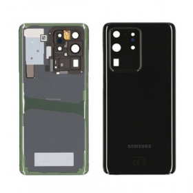 Samsung G988 Galaxy S20 Ultra takaakkukansi musta (Cosmic Black) (käytetty grade A, alkuperäinen)