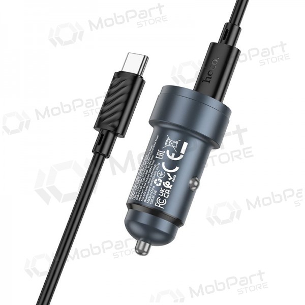 Autolaturi Hoco Z57A 30 W USB-C + USB-A USB-C-kaapelilla 1 m