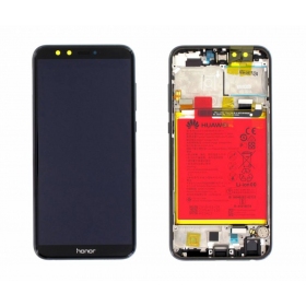 Huawei Honor 9 Lite ekranas (musta) (kehyksellä ja paristo) (service pack) (alkuperäinen)