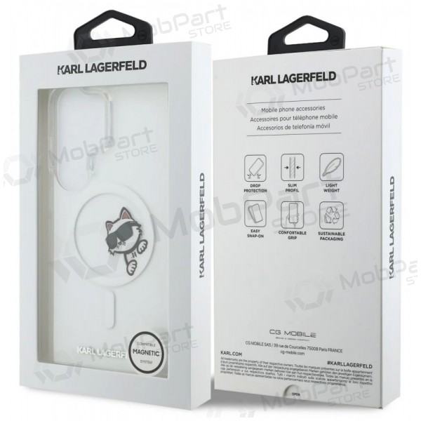 Samsung Galaxy S26 Ultra kotelo - Karl Lagerfeld IML Choupette Peekaboo Logo Magnetic (läpinäkyvä)