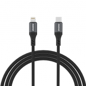 Lightning-kaapeli Dudao L3CL USB-C–Lightning 1,2 m 30 W musta