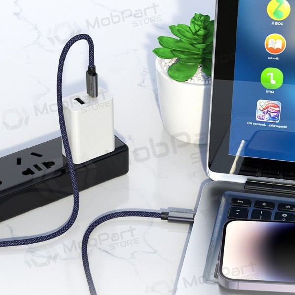 USB-C-kaapeli Hoco U134 USB-C–USB-C 1.8 m 240 W musta