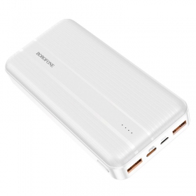 Ulkoinen paristo Power Bank Borofone BJ9A Type-C PD+Quick Charge 3.0 (3A) 20000mAh valkoinen