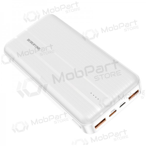 Ulkoinen paristo Power Bank Borofone BJ9A Type-C PD+Quick Charge 3.0 (3A) 20000mAh valkoinen
