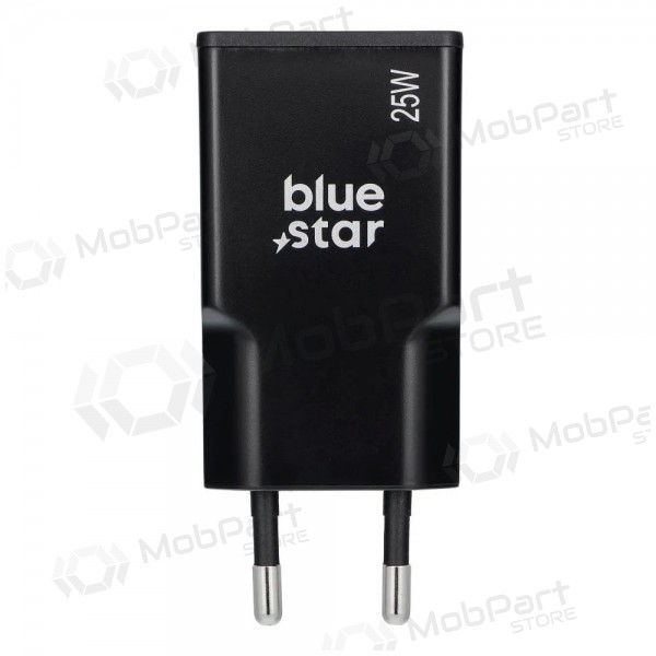 Puhelimen laturi Blue Star Slim 25 W GaN USB-C + USB-A musta