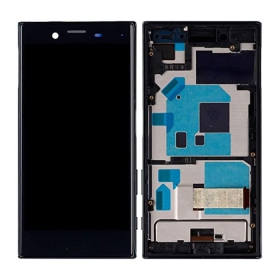 Sony F5323 Xperia X Compact näyttö (musta) (kehyksellä) (käytetty grade B, alkuperäinen)