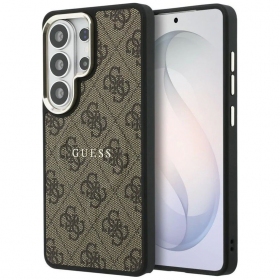 Samsung Galaxy S26 Ultra kotelo - Guess PU Leather 4G Gold Frame Magnetic (musta)