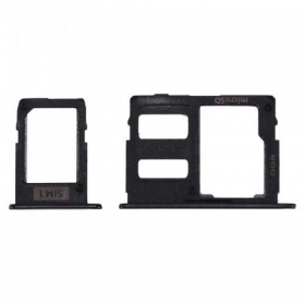 Samsung J330 Galaxy J3 2017 / J530 Galaxy J5 2017 / J730 Galaxy J7 2017 (2kpl) SIM kortin pidike (musta) (alkuperäinen)