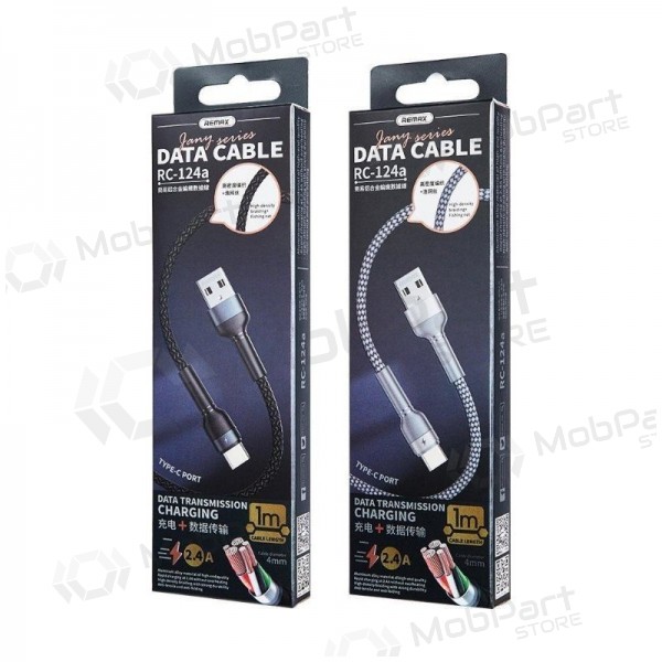 USB kaapeli Remax RC-124i USB-A to Lightning 1.0m musta