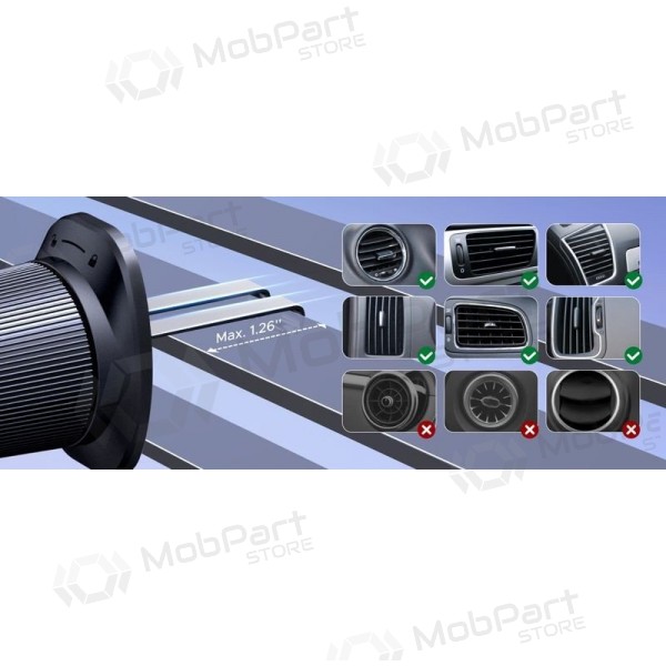 Ugreen LP923 MagSafe autoteline tuuletusritilään