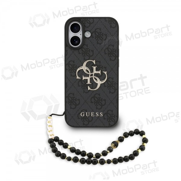 Apple iPhone 17 kotelo - Guess PU 4G Metal Logo Strap (musta)