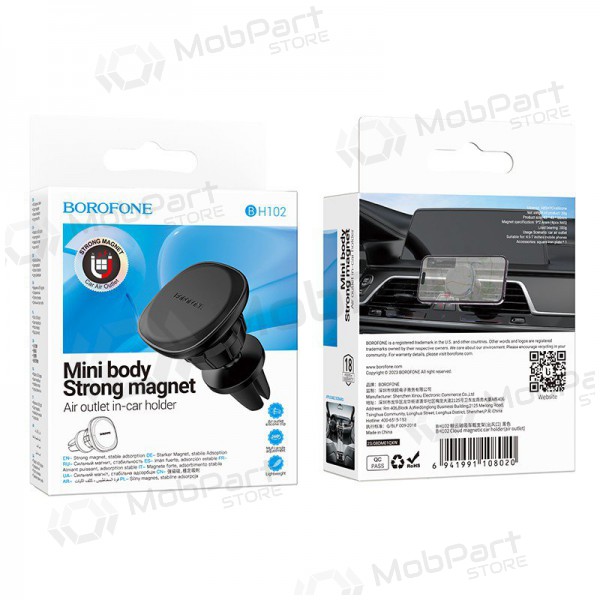 Auton matkapuhelinpidike Borofone BH102 (air vent) musta