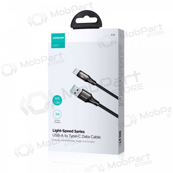 USB kaapeli Joyroom SA25-AC3 USB to USB-C 3A 2.0m musta