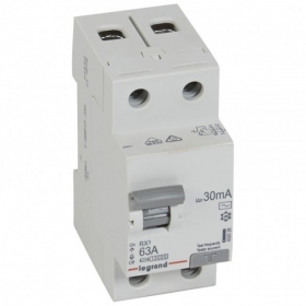Vikavirtarele RCD RX Legrand 402026 - AC, 63A, 2P, 30mA, 230V