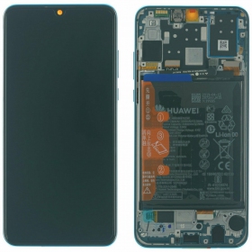 Huawei P30 Lite 48MP ekranas (sininen) (Peacock Blue) (kehyksellä ja paristo) (service pack) (alkuperäinen)