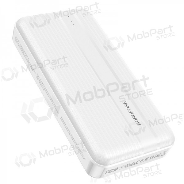 Ulkoinen paristo Power Bank Borofone BJ9A Type-C PD+Quick Charge 3.0 (3A) 20000mAh valkoinen