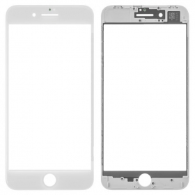 Apple iPhone 8 Plus Näytön lasi kehyksellä (valkoinen) (for screen refurbishing) - Premium