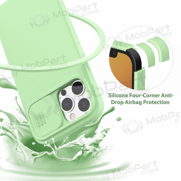 Apple iPhone 14 Pro Max suojakuori „Nillkin Silicone“ (vaaleanvihreä) Apple iPhone 14 Pro Max suojakuori „Nillkin Silicone“ (vaaleanvihreä)