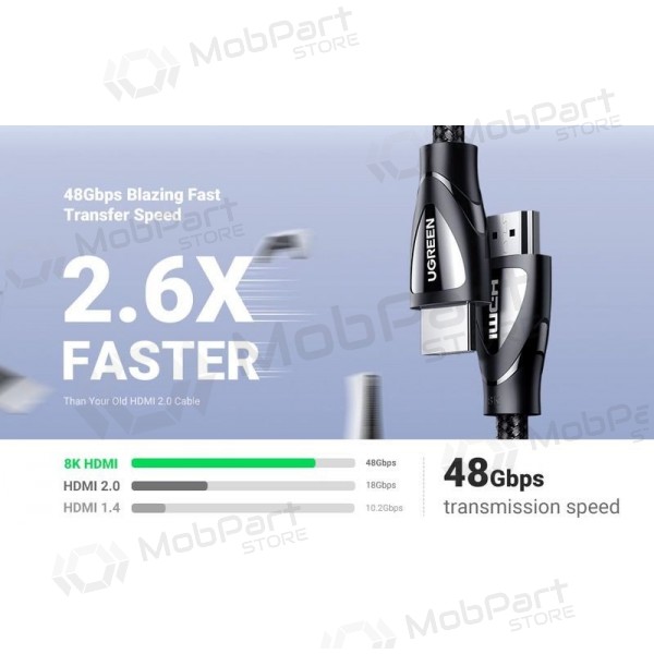 HDMI-kaapeli Ugreen HD140 HDMI 2.1 2 m musta