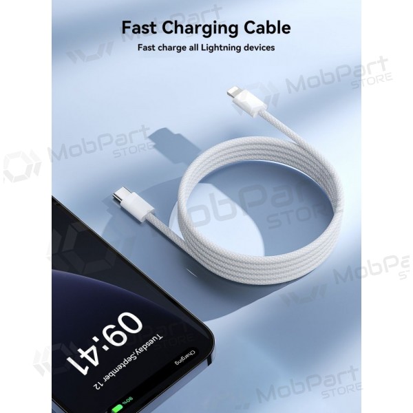 USB kaapeli Joyroom S-A45 USB-C to Lightning 30W 1.2m valkoinen