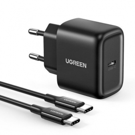 Laturi buitinis Ugreen CD250 USB-C 25W + USB-C cable 2.0m musta