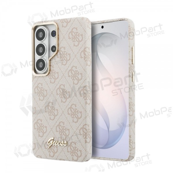 Samsung Galaxy S26 Ultra kotelo - Guess PU 4G Script Metal Logo Magnetic (vaaleanpunainen)