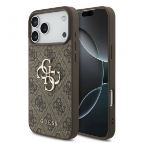Apple iPhone 17 Pro Max kotelo - Guess PU 4G Metal Logo (vaaleanpunainen)
